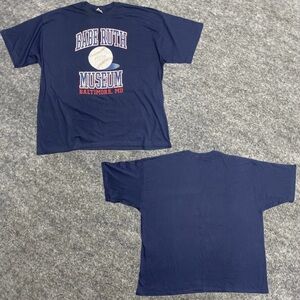 Babe Ruth Museum Signature Baseball Graphic T-shirt Men’s Size 3XL